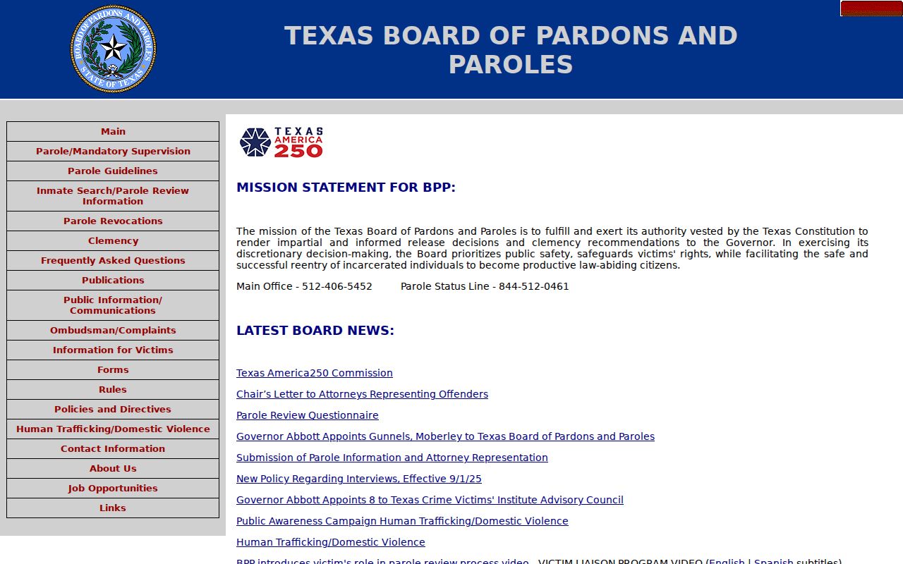 Hardin County arrest history and the Texas Board of Pardons and Paroles