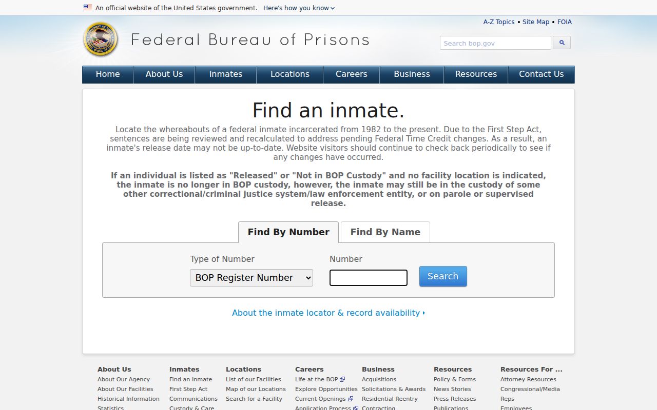 Hardin County arrest records distinguished from the federal inmate locator