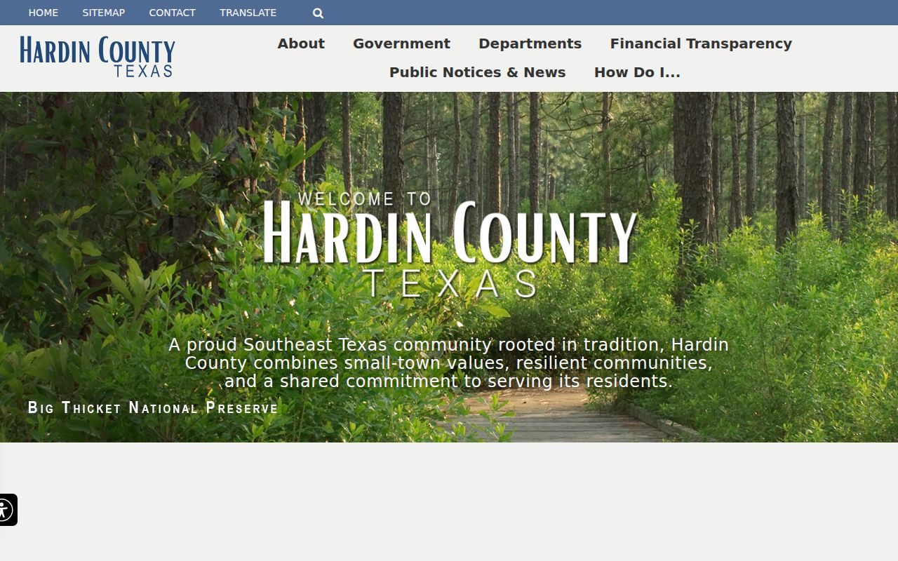 Hardin County criminal records County Clerk page
